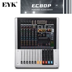 Аудиомикшер EYK EC80P, 8 каналов, 4 моно, 2 стерео, 600 Вт x 2, с 9-полосным эквалайзером 99DSP, Bluetooth, USB, 2 AUX, для сцены