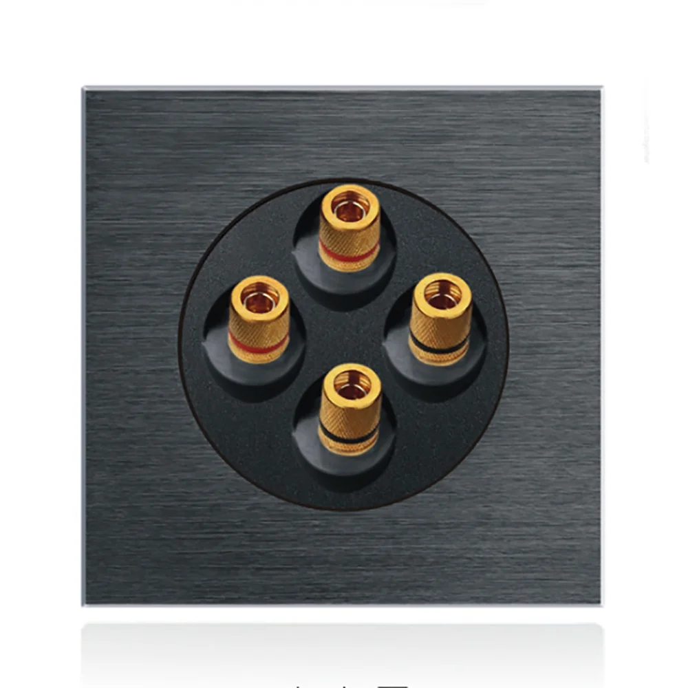 Karaoke Sound Speaker Audio Junction Connector Box Wall Plate Panel Terminal Block Banana Plug Seat Jacks Speakers | Обустройство