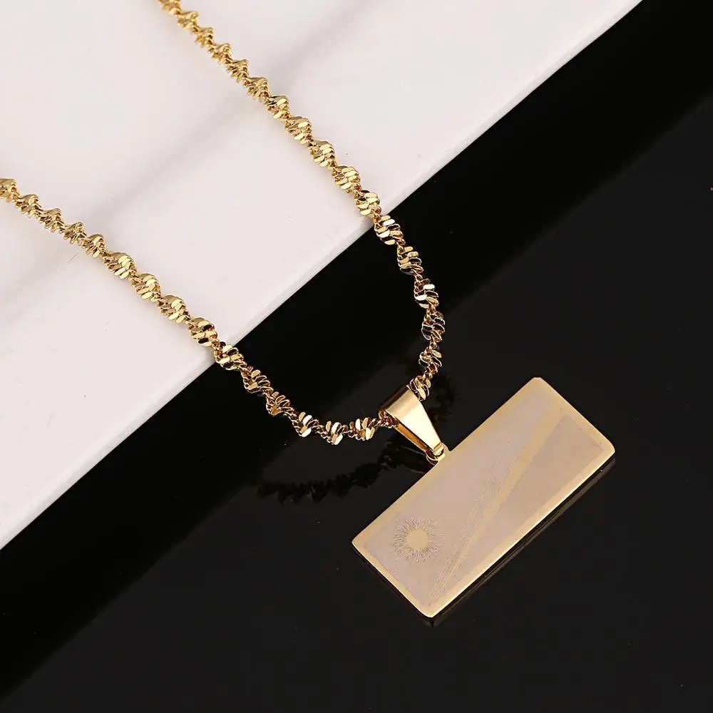 Ожерелья из нержавеющей стали с подвеской в виде Республики Маршалловы