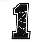 LLY-0532 трендовые автомобильные наклейки художественный шрифт номер 1 наклейки ПВХ автомобили аксессуары для мотоциклов Водонепроницаемые самоклеящиеся наклейки декор