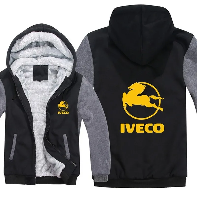 

2020 New Winter for Iveco Truck Hoodies Men Fashion Coat Pullover Wool Liner Jacket Sweatshirts Hoody
