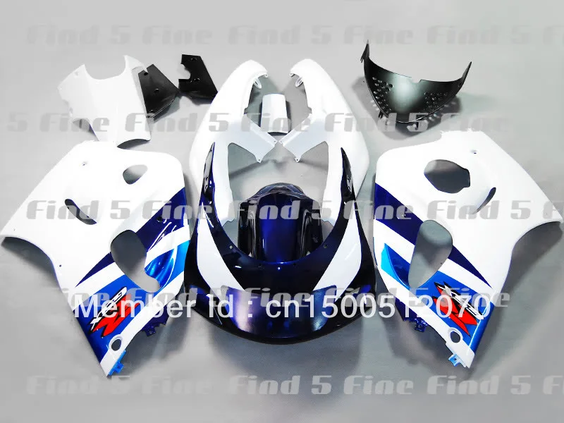 

white blue for GSXR600 GSXR750 96 97 98 99 00 GSX-R600 GSX-R750 96-00 GSXR 600 750 1996 1997 1998 1999 2000 1996-2000 fairing