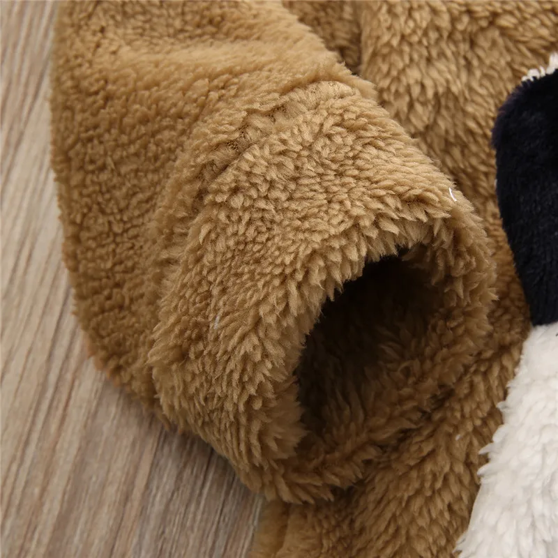 От 0 до 3 лет теплые пушистые толстовки для маленьких мальчиков с изображением