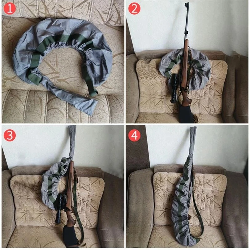 Эластичный вязаный тактический Чехол для ружья водонепроницаемый чехол из