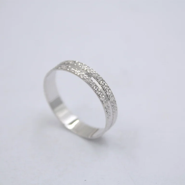 Настоящее 18 К кольцо из розового белого золота для женщин двойное резное монет