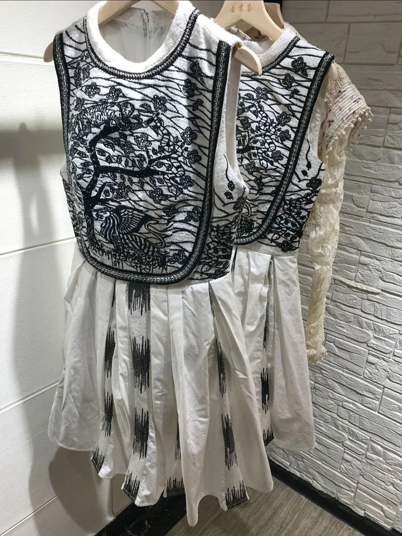 SIAM высокое качество винтажное платье мини женское с вышивкой короткое