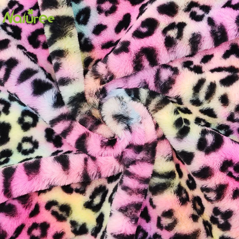 50 см * 150 градиентной радужной расцветки из ворсовой ткани с кроличьим мехом