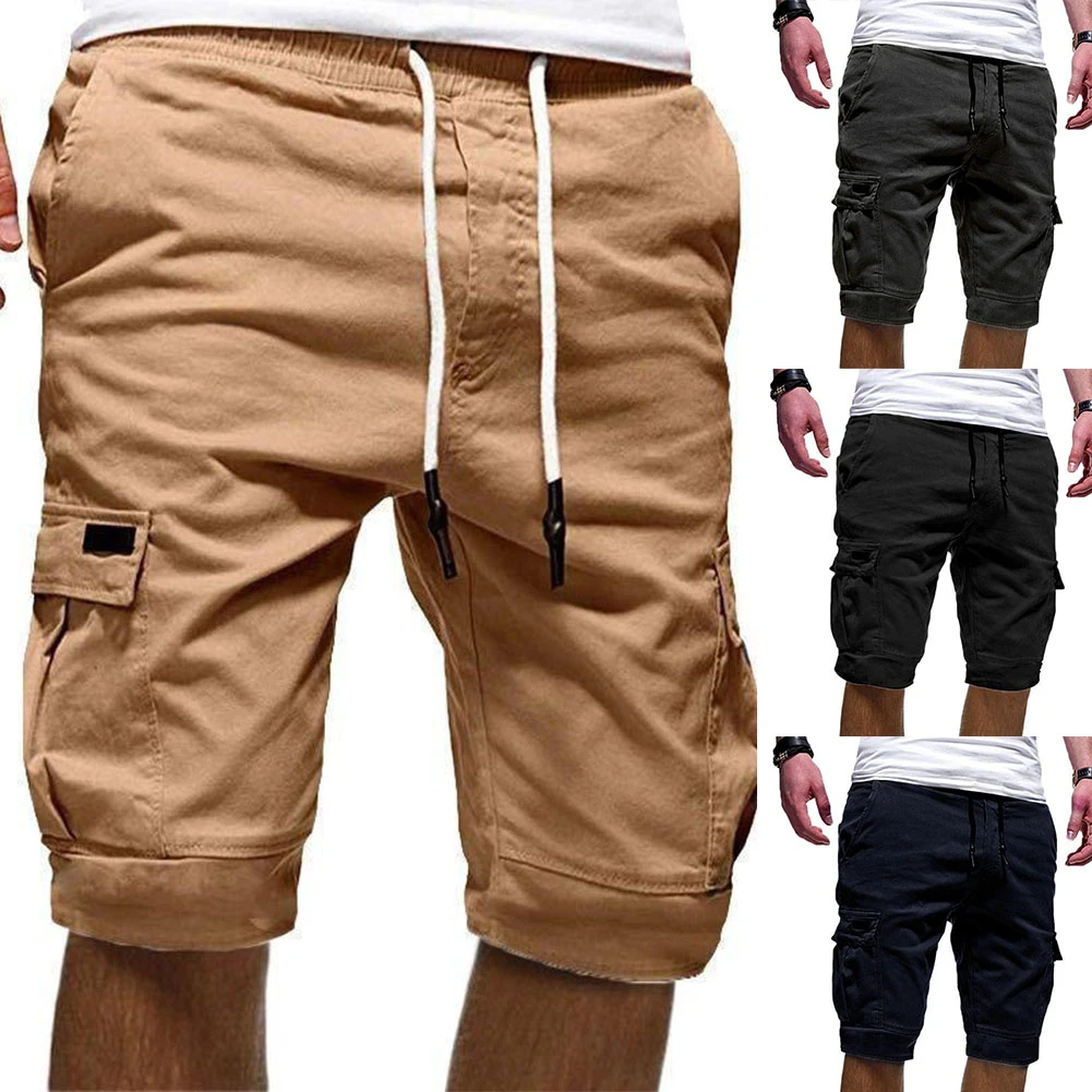 Горячая Для мужчин s брюки карго шорты 2019 новые армейские камуфляжные карманы с
