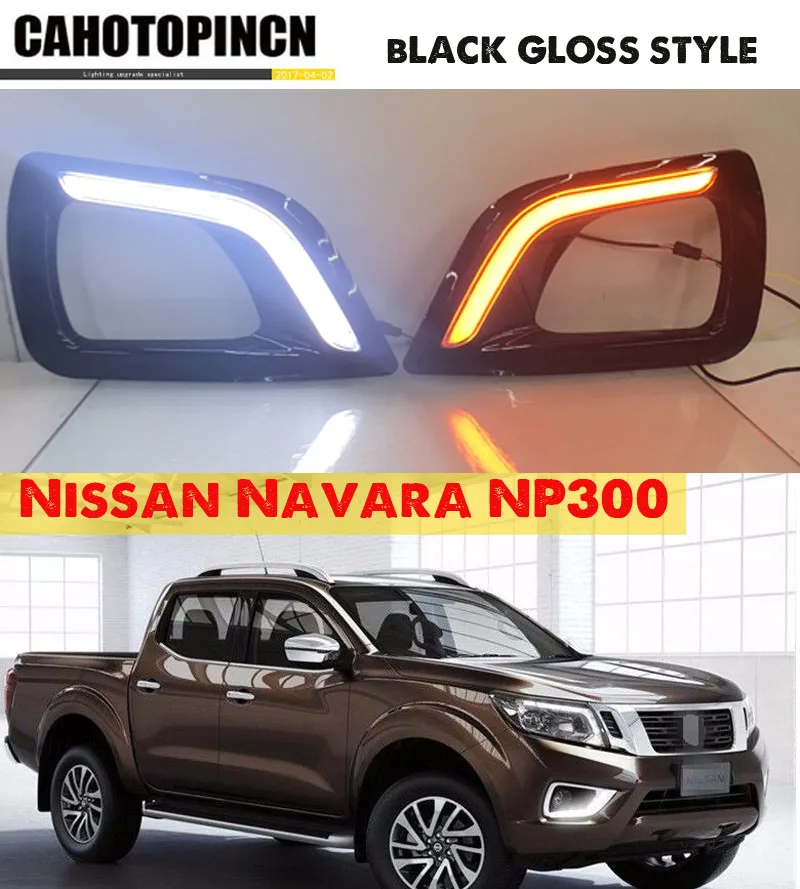 Черный глянец Крышка для Nissan Navara NP300 2015 2016 указатель поворота стиль реле 12V