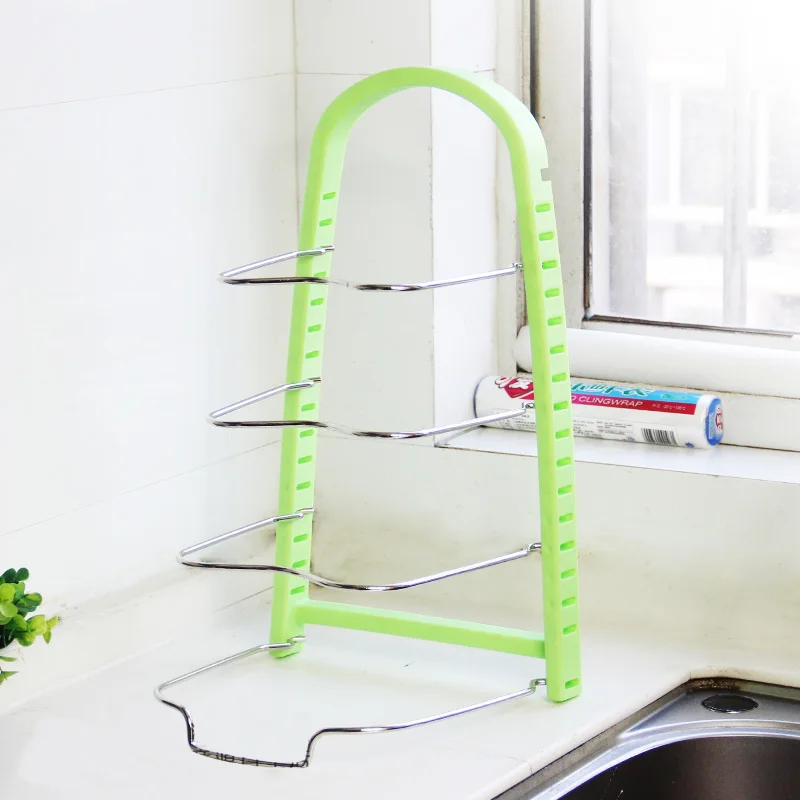 

Multi-Purpose Kitchen Storage Racks Pot Pan Cookware Lid Chopping Block Kitchen Organizer pot lid shelf holder