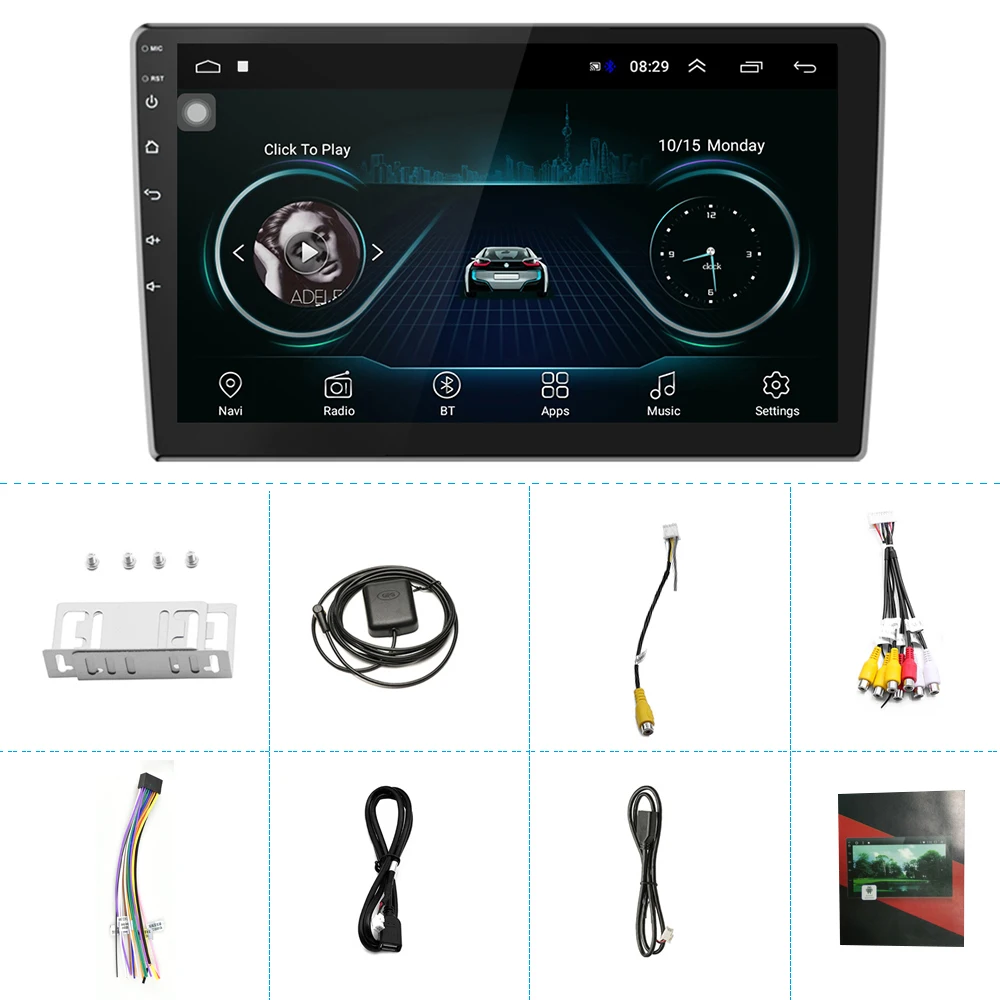 Автомагнитола Hikity мультимедийный MP5 плеер на Android 2 Din 10 1 дюйма GPS навигация