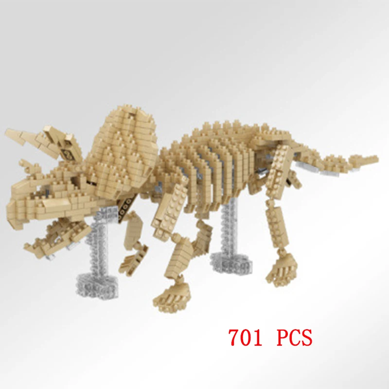 Алмаз не совместимый Классический Скелет мини-блоки микро строительные животные