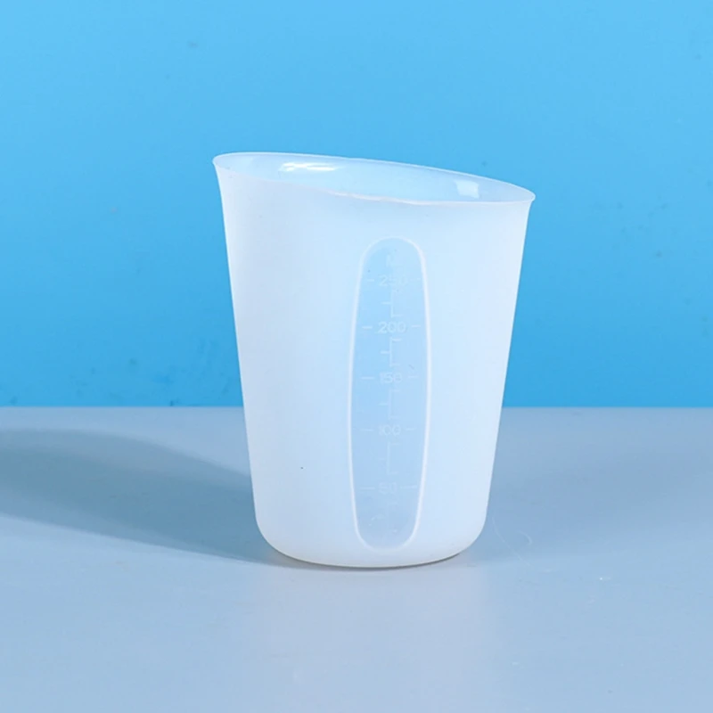 

2021 New DIY Crafts Decor Crystal Epoxy Resin Mold 250ml Measuring Cup Mug Silicone Mould