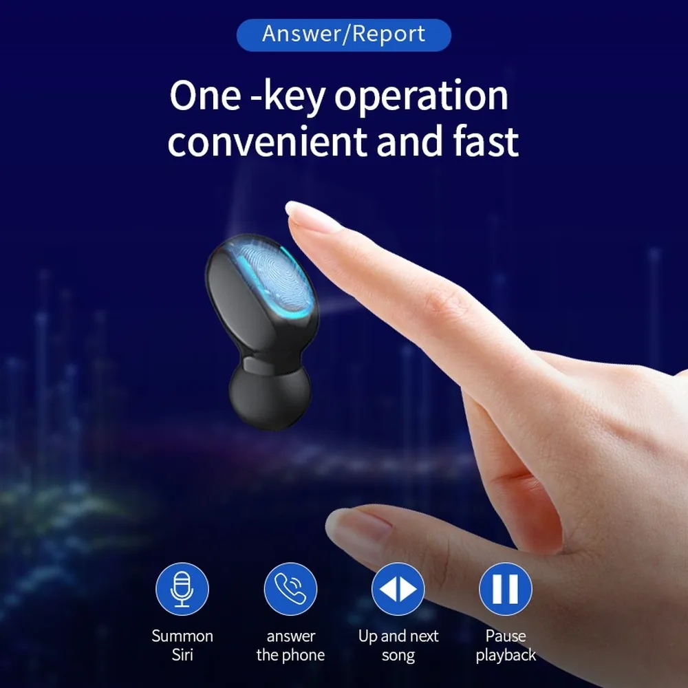 Q67 Bluetooth наушники 5 0 беспроводные гарнитуры 3D стерео мини с двойным микрофоном