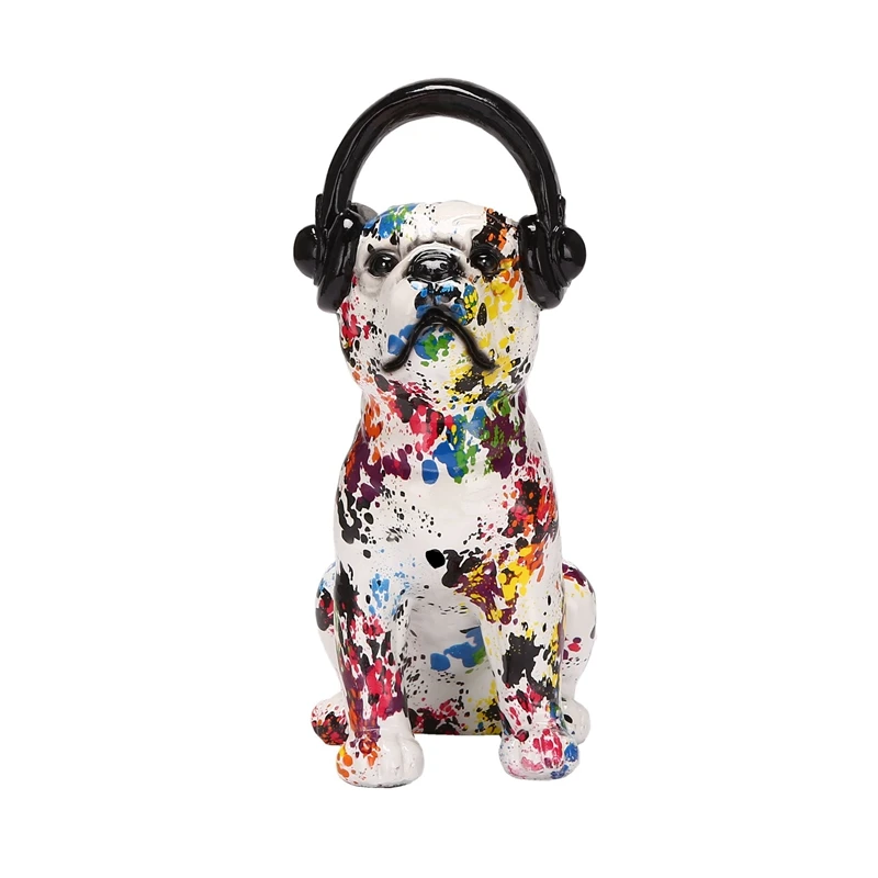 

Ослепительные наушники с цветным принтом в виде бульдога
