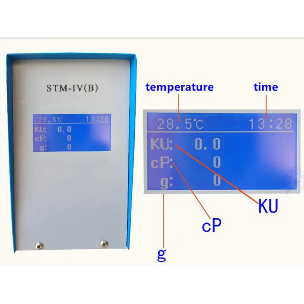 Цифровой Stormer вискозиметр с температурным Дисплей Краски покрытие прибор для