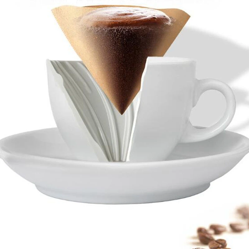 80 шт. 1-2 человек и 3-4 порции кофе фильтровальная бумага капельная для воды льда