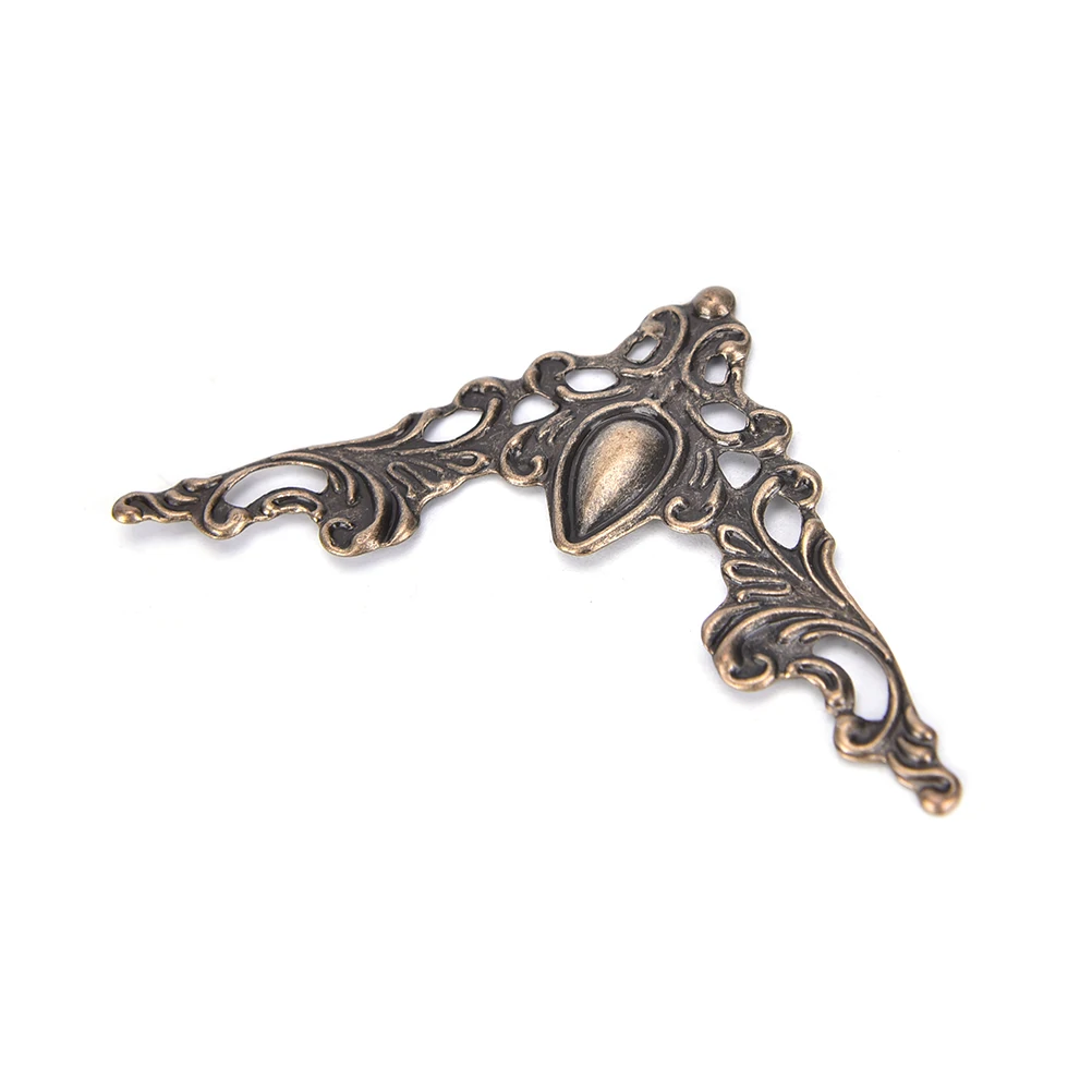 

12PCS Decorative Protector Cover For Antique Brass Jewelry Scrapbook Metal Album Corner Book Corner Protector