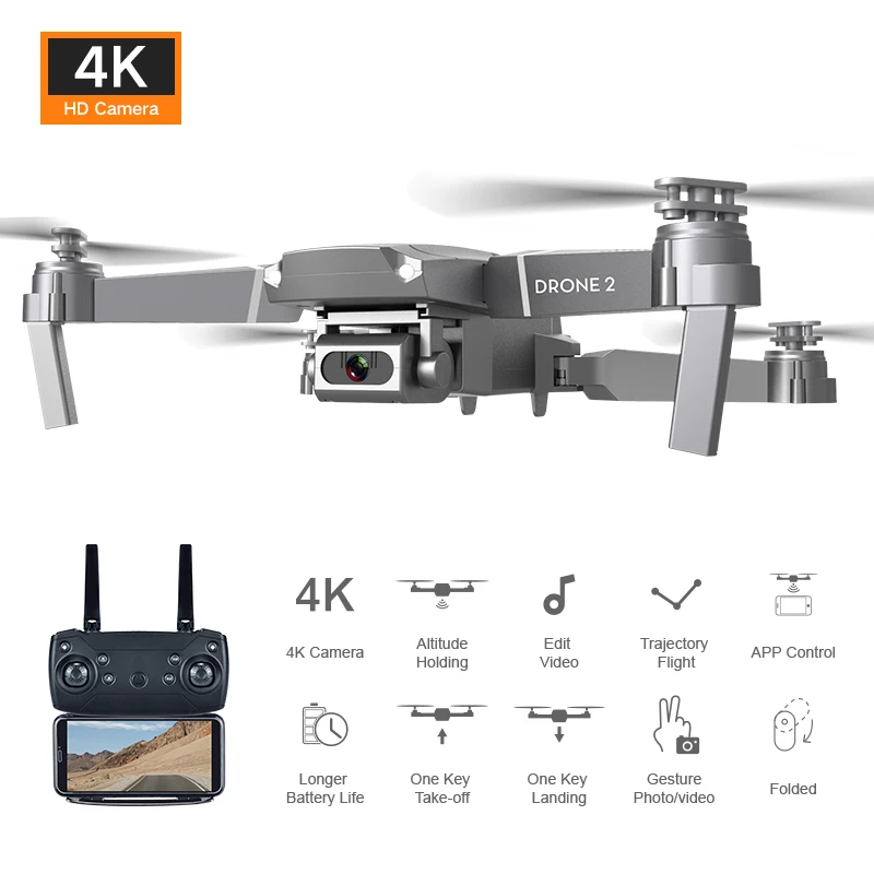 E68 Wifi Fpv мини Дрон с широкоугольным Hd 4k 1080p камера режим удержания высоты Rc складной Квадрокоптер Дрон подарок Vs E58