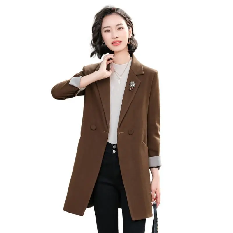 

New 2021 spring fashion casual European and beautiful women suit loose-fitting jacket