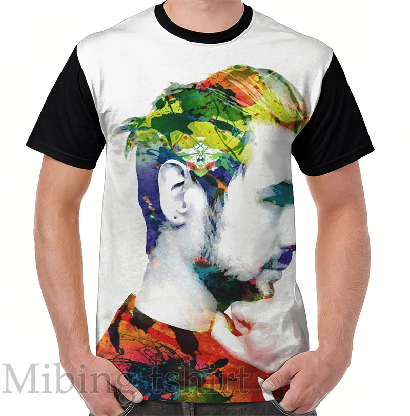 Забавный принт Мужская футболка женские топы Jacksepticeye цветная графическая с