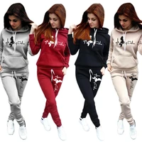 womens 2pcs sports wear hoodiessweatpants high quality daily casual sports jogging suit