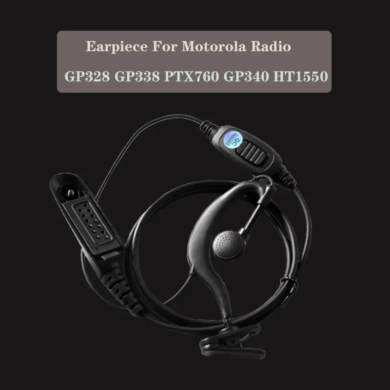 Универсальная рация PTT Earhook гарнитура для Motorola Portable Radio GP328 GP338 PTX760 GP340 HT1550|Запчасти