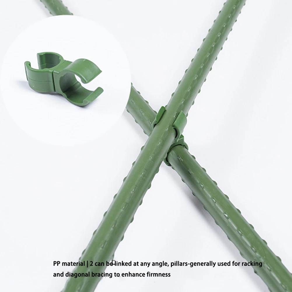 

10pcs Garden Orchard Adjustable Plant Green Plastic Connector Flower Rattan Plastic Buckle Set Plant Supports Climbing