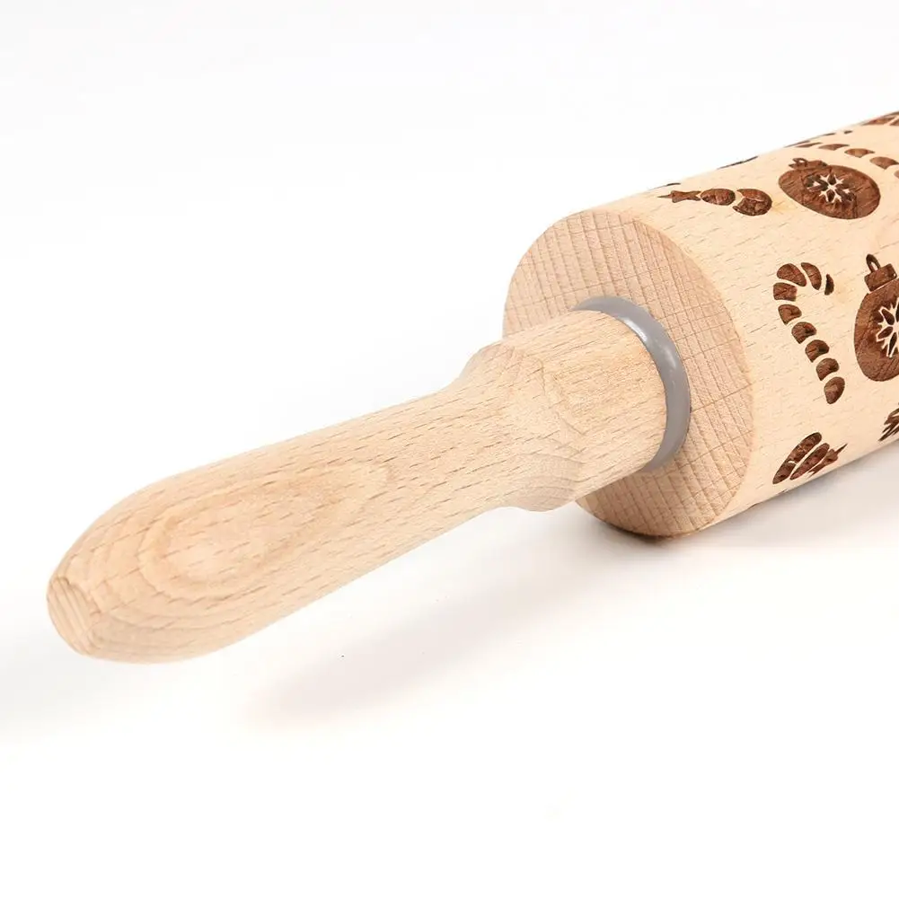 Снежинка Олень Рождество тиснение Скалка выпечки печенье лапша фондан пирог