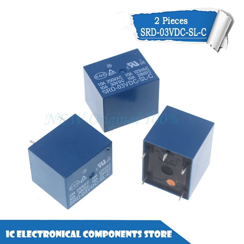 

New original 2pcs/lot SRD-03VDC-SL-C SRD-03VDC SRD 03VDC-SL-C 3VDC 10A 250VAC