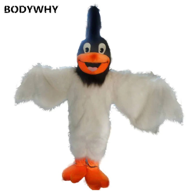Белый Орел талисман костюм для костюмированной вечеринки меховые костюмы