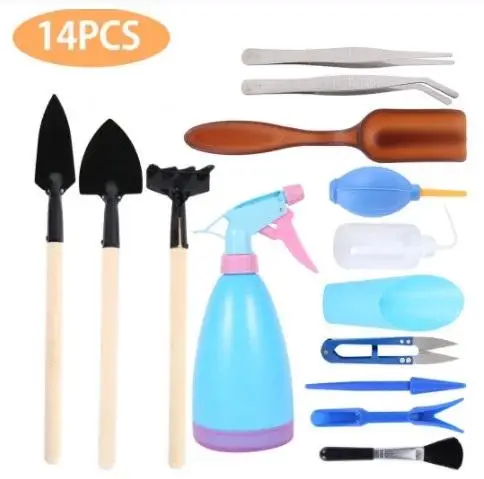 

14Pcs/Set Succulents Transplanting Tool Set Mini Gardening Supplies Hand Tool Kit