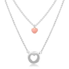 Многослойное платье в форме сердца ожерелья 100% 925 пробы Серебряные ювелирные изделия, бесплатная доставка