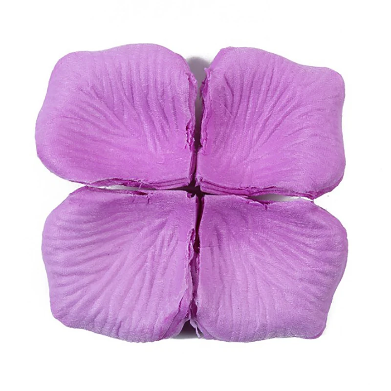 Purple 500 шт./упак. романтические искусственные розовые лепестки Свадьба Роза цветок Романтический шелковые лепестки роз для Свадебные украшения - Цвет: Purple