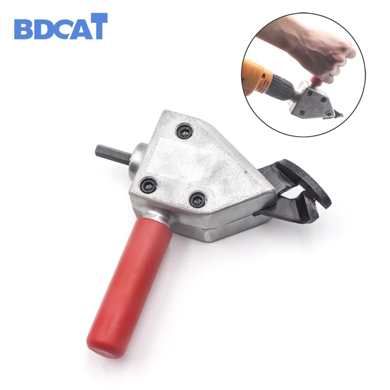 

BDCAT New Nibble Metal Cutting Sheet Nibbler Saw Cutter Tool Drill Attachment Cutting Tool Metal Cut Power Tool Accessories