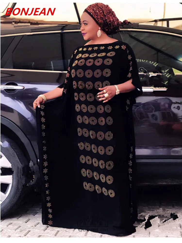 Новинка 2019 Африканский бриллиант 100% хлопок шифон длинное Дашики платье для леди