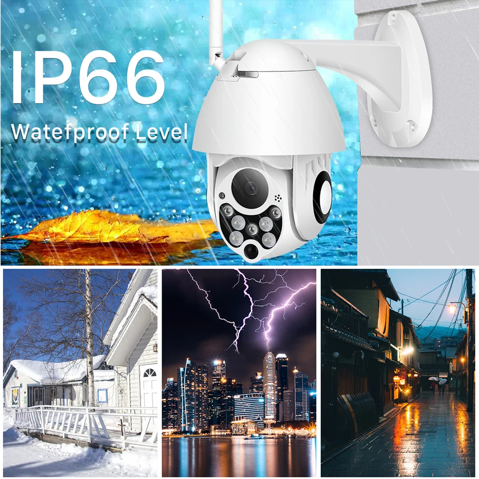 IP-камера купольная 2 Мп 1080P Wi-Fi 4-кратный зум | Безопасность и защита
