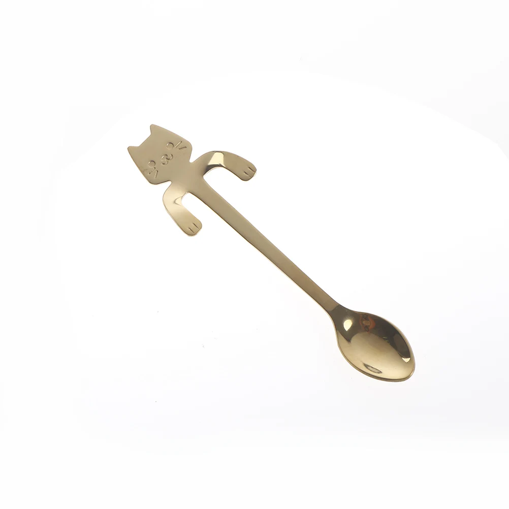 1 шт. нержавеющая сталь кошка кофейная ложка десертная ледяная конфеты кухонная