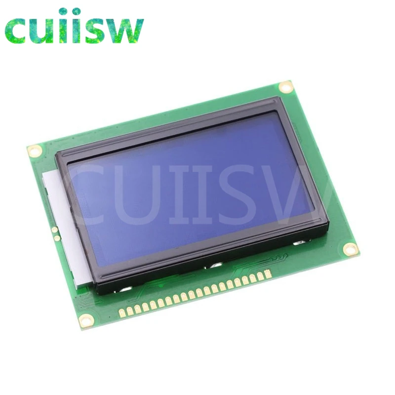 5 шт./лот ЖК-дисплей 12864 128x64 LCD12864 точки графика синего цвета Подсветка экран 0 V |