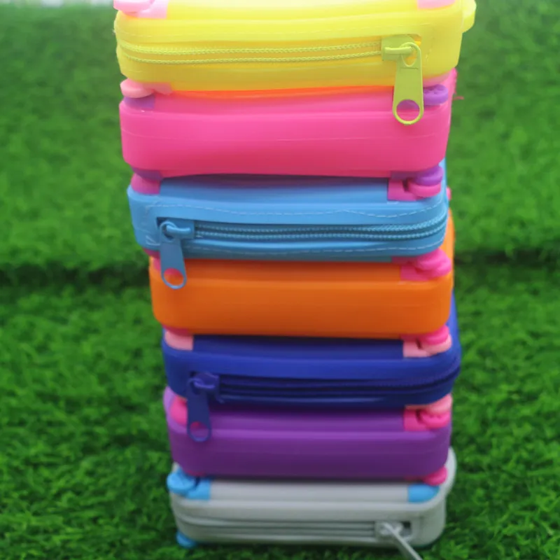 Креативный Кошелек для монет Женский кошелек силиконовый чемодан сумка карт