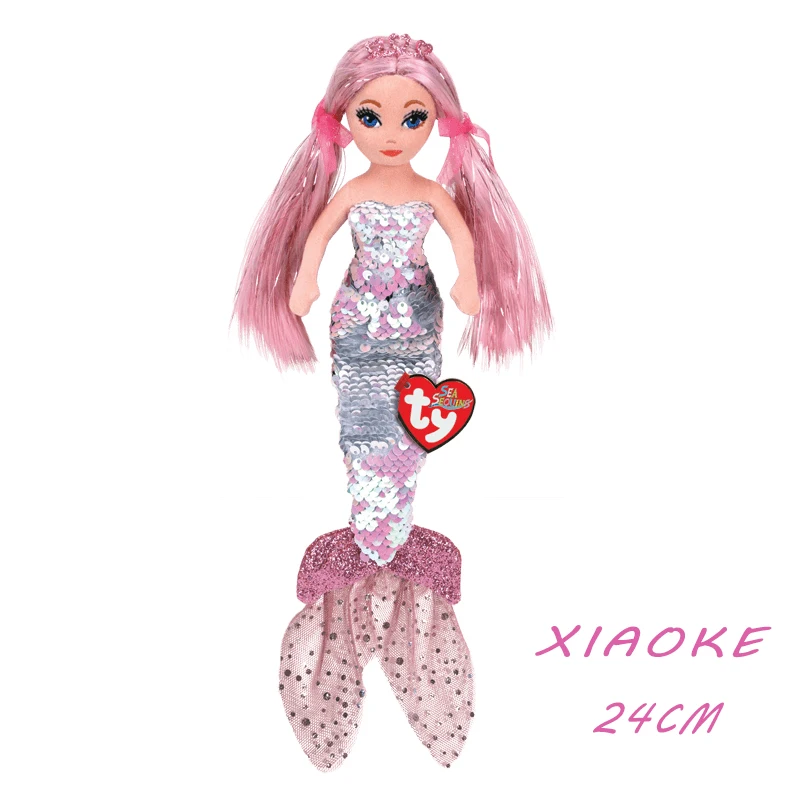 Новинка 24 см серия Ty Sea Sequin розовая Русалка океан принцесса Xiao Ke девочка