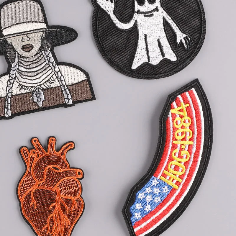 Наклейки с вышивкой Череп инопланетянин летающая тарелка аксессуары для багажа