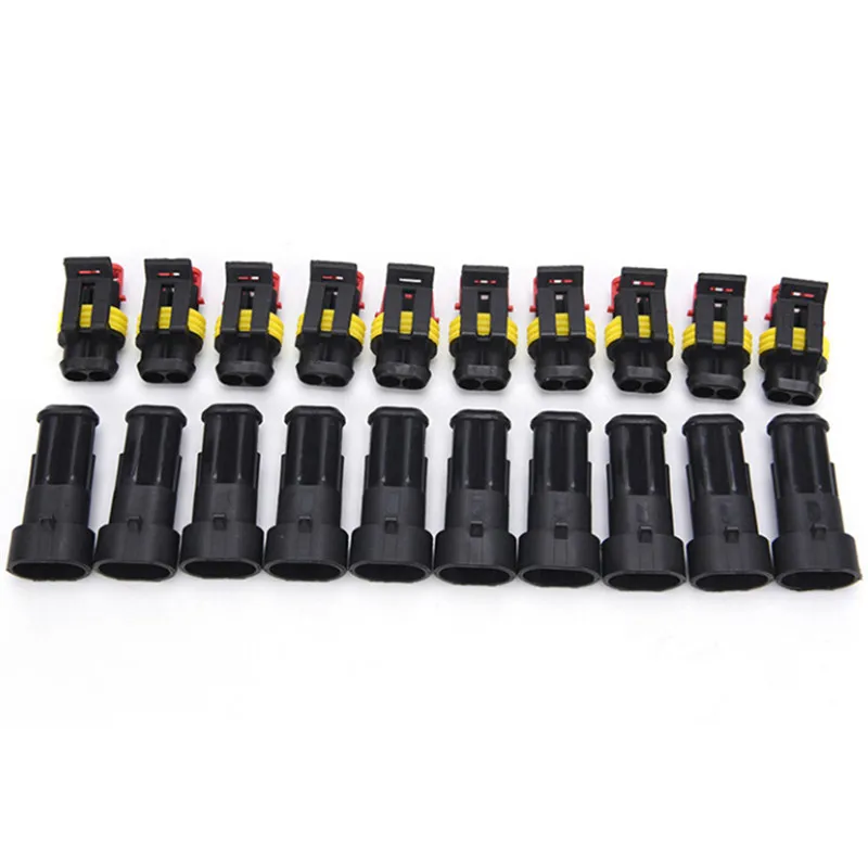 Automotive waterproof connectors Xenon lamp connector for car 5 sets Kit 1P 2P AMP 1.5 male and female Plug | Запчасти для авто
