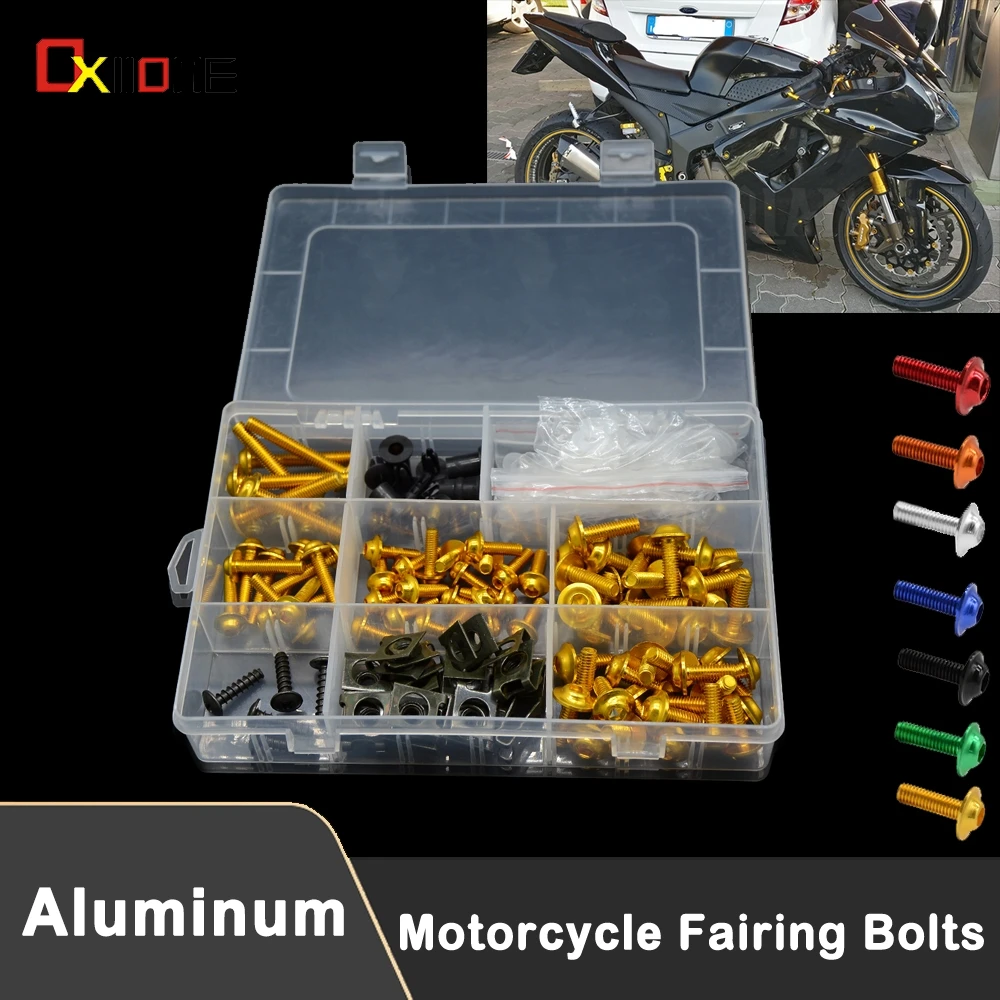 

Motorcycle Fairing Bolts Kit Bodywork Screws Nut For SUZUKI RF900R GSX1100F GSXR1100 RV 125 200 TU250X VSTROM DL250 GSXR 125 250