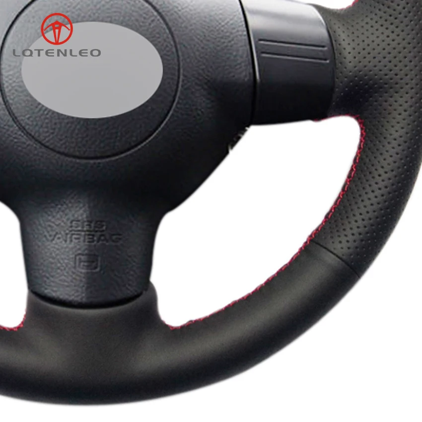 Черная искусственная кожа LQTENLEO чехол рулевого колеса автомобиля для Toyota Corolla 2004