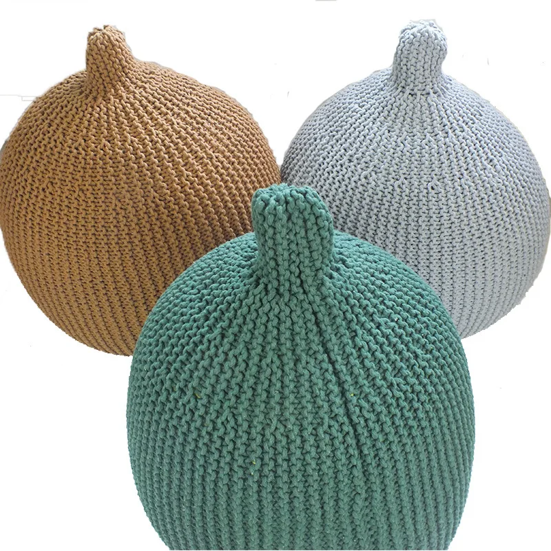 

Современный простой скандинавский мешок в виде бобов, татами сидячий Пирс, хлопковая веревка, ручная работа, плетеная Капля воды, моделирую...