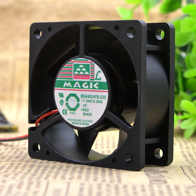 

Новый MGA6024YB-O25 6025 24V 0.2A 6 см защиты электродвигателя Вентилятор охлаждения