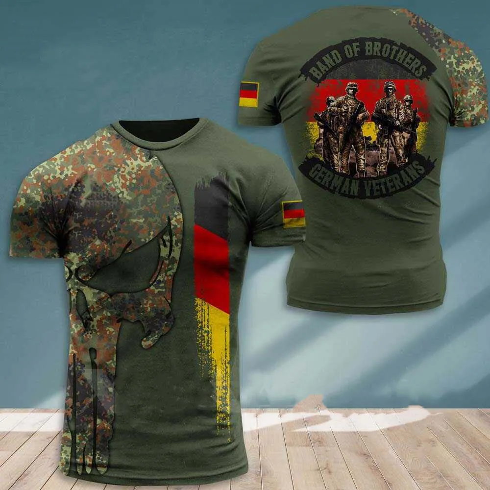 Новинка лета 2021 Мужская армейская модель немецкий военный полевой Топ 3D рубашка