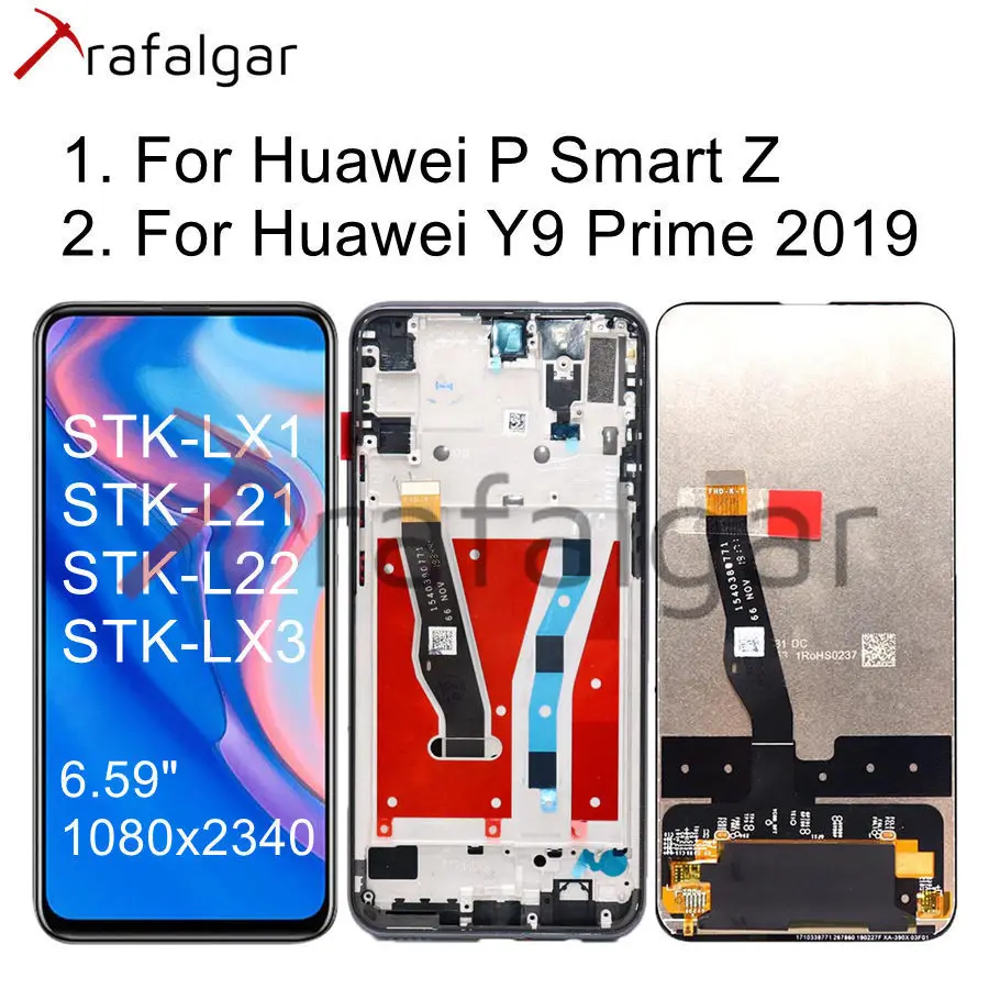 Для huawei P Smart Z ЖК-дисплей Дисплей Сенсорный экран дигитайзер с рамкой Y9 PRIME ЖК-дисплей Экран Замена STK-LX1 STK-L22 STK-LX3