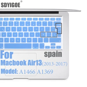 Испанский чехол для клавиатуры ноутбука силиконовая защитная пленка для MacBook Air13 A1466A1369A1502A1398 pro13 чехол для клавиатуры